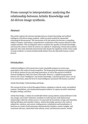  Knowledge Organization: A Framework for Analyzing Knowledge Domains - An Artistic Interpretation of Structured Exploration!